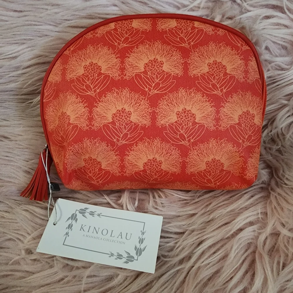Manaola Kinolau Laulihilihi makeup cosmetic bag ohia lehua
